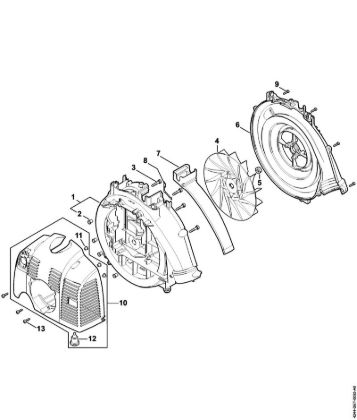 Atomizadores (SR) SR 450 Carcasa del ventilador, Cubierta de la marca Stihl