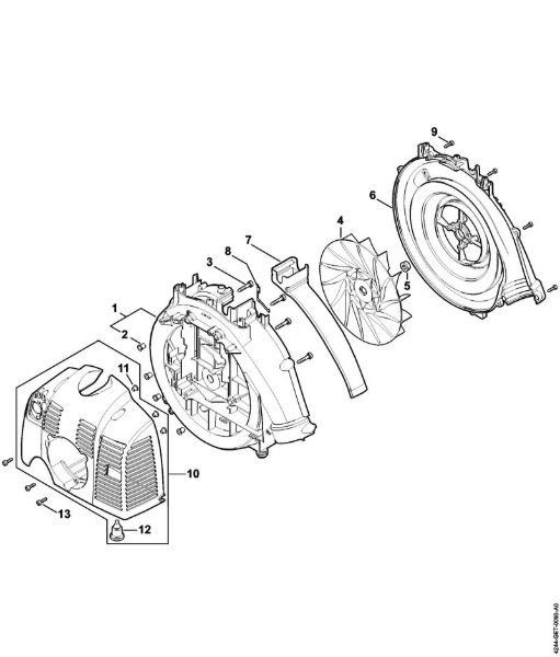 Atomizadores (SR) SR 450 Carcasa del ventilador, Cubierta de la marca Stihl