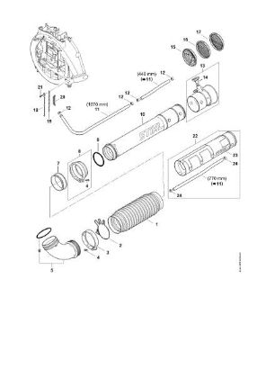 Imagen de Tubo flexible tipo acordeán, Tubo de soplar SR 450