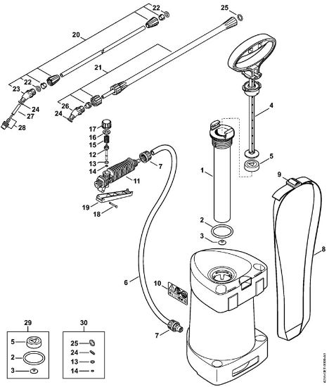 Pulverizadores de mochila (SG) SG 21 Pistola, Tubo para pulverizar de la marca Stihl