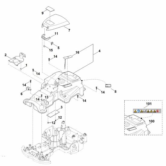 Imagen de B - Parte superior de carcasa RMI 422.0
