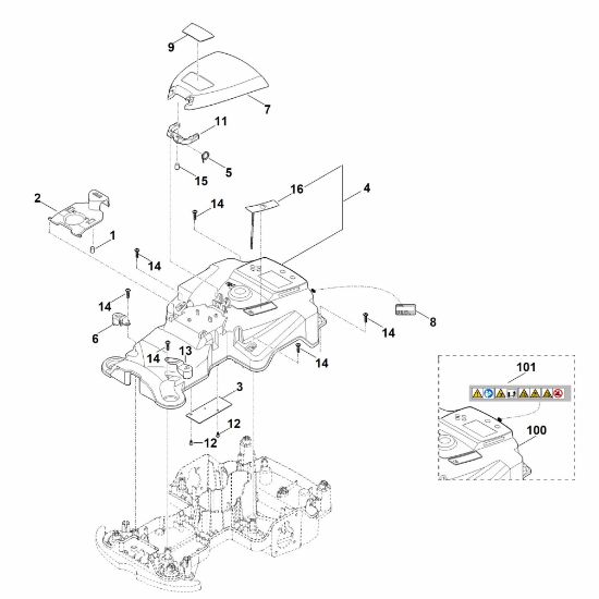 Imagen de B - Parte superior de carcasa RMI 422.0 P