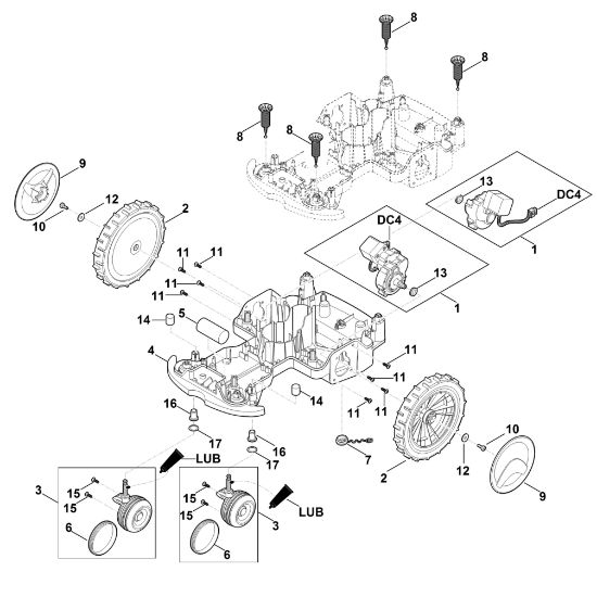 Imagen de C - Parte inferior carcasa, chasis RMI 422.0 PC