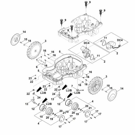 Imagen de C - Parte inferior carcasa, chasis RMI 422.2 PC