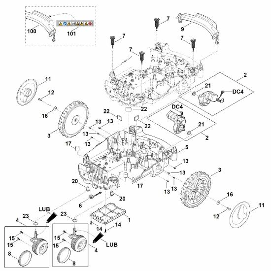 Imagen de C - Parte inferior carcasa, chasis RMI 632.0 C