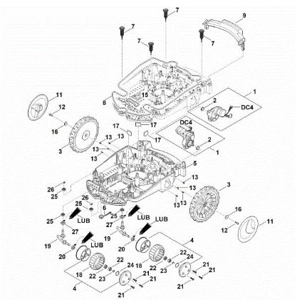 Imagen de C - Parte inferior carcasa, chasis RMI 632.1 PC