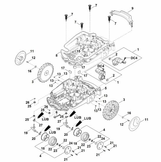 Imagen de C - Parte inferior carcasa, chasis RMI 632.1 PC