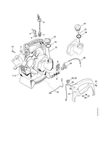 Imagen de Carcasa del ventilador interior SH 55 (04.2001), (45.2001), (18.2002) SH 55 C Z KAT