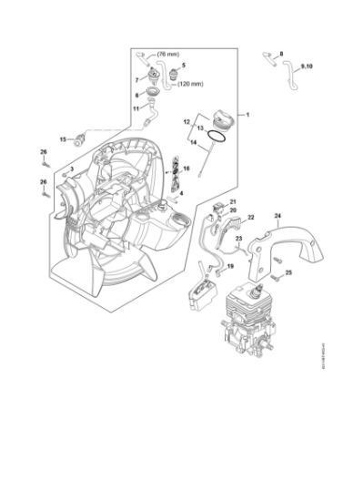 Imagen de Carcasa del ventilador interior SH 56 SH 56-D