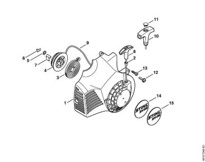 Picadoras de aspiración (SH) SH 85 Mecanismo de arranque de la marca Stihl