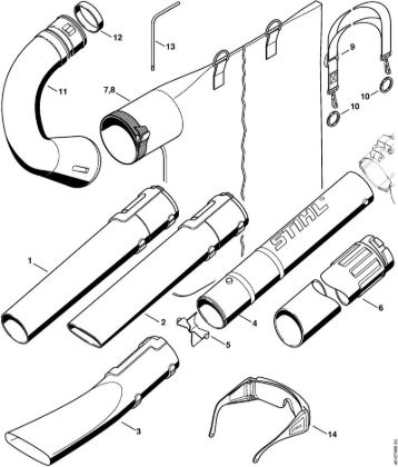 Picadoras de aspiración (SH) SH 85-DZ Boquilla, Dispositivo de aspiración de la marca Stihl