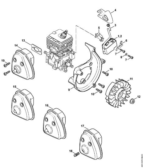 Picadoras de aspiración (SH) SH 86 C-E D Sistema de encendido, Silenciador de la marca Stihl