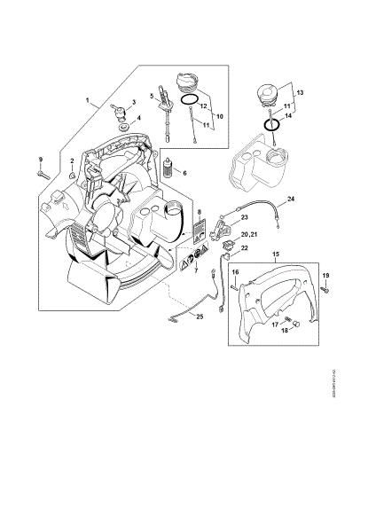 Imagen de Carcasa del ventilador interior (04.2001), (45.2001), (18.2002) BG 55 C Z KAT