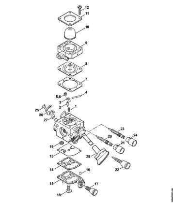 Sopladores (BG, BR) BG 66 C-E D Carburador C1M-S205, C1M-S144 de la marca Stihl
