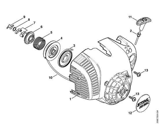 Sopladores (BG, BR) BG 66 C-E D Mecanismo de arranque ErgoStart de la marca Stihl