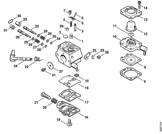 Sopladores (BG, BR) BG 72 Carburador WT-330 California de la marca Stihl