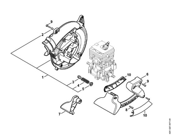 Sopladores (BG, BR) BG 86 Carcasa del ventilador interior de la marca Stihl