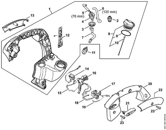 Sopladores (BG, BR) BG 86 C-E Bastidor del manillar de la marca Stihl