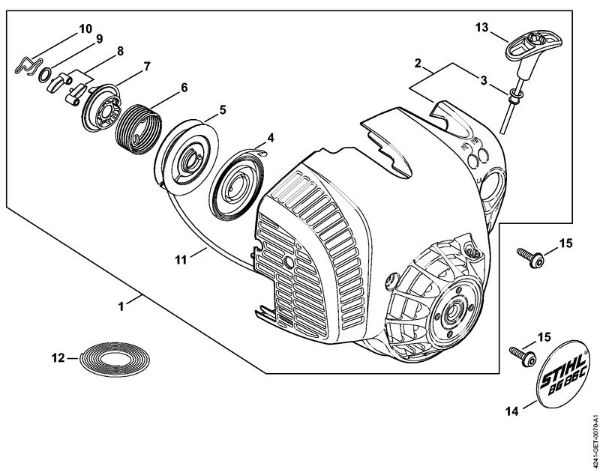 Sopladores (BG, BR) BG 86 C-E D Mecanismo de arranque ErgoStart de la marca Stihl