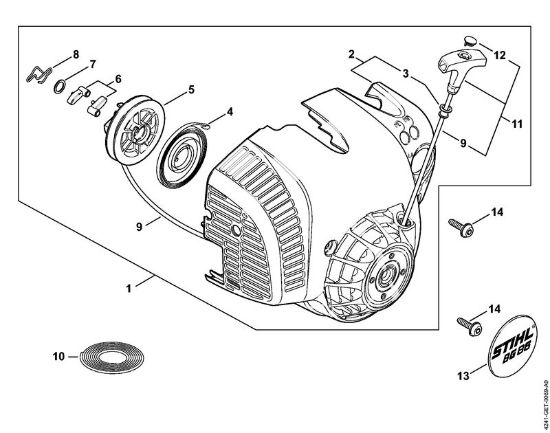 Sopladores (BG, BR) BG 86-D Mecanismo de arranque de la marca Stihl