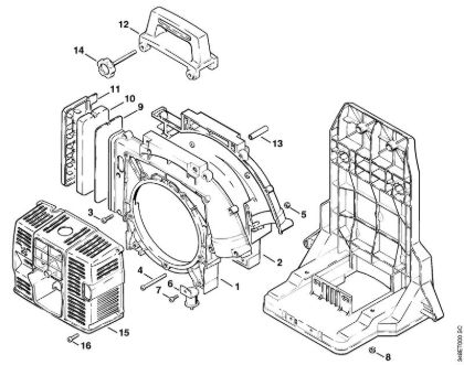 Sopladores (BG, BR) BR 106 Carcasa del ventilador de la marca Stihl