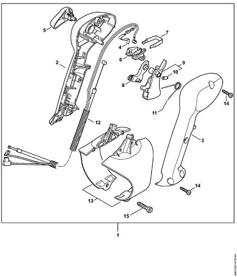 Sopladores (BG, BR) BR 200 Empuóadura de mando de la marca Stihl