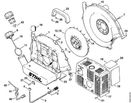 Sopladores (BG, BR) BR 320 L Carcasa del ventilador de la marca Stihl