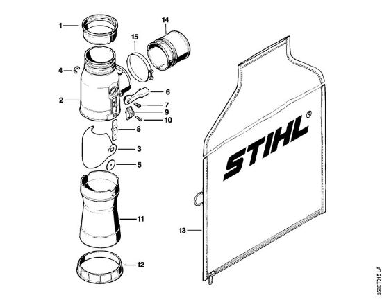 Sopladores (BG, BR) BR 420 C Dispositivo de aspiración de la marca Stihl