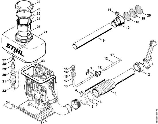 Sopladores (BG, BR) BR 420 C Juego de montage BR/SR de la marca Stihl