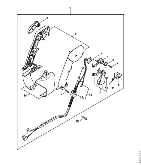 Sopladores (BG, BR) BR 430 Empuóadura de mando de la marca Stihl