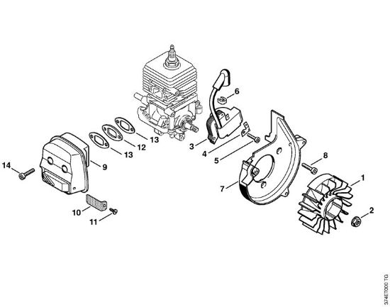 Sopladores (BG, BR) BR 45 C Sistema de encendido, Silenciador de la marca Stihl