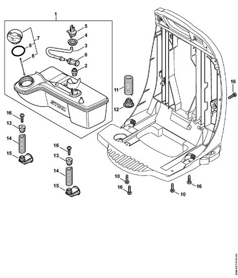 Sopladores (BG, BR) BR 450 C-EF Depósito de combustible, Systema AV de la marca Stihl