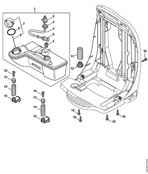 Sopladores (BG, BR) BR 450 C-EF Depósito de combustible, Systema AV de la marca Stihl