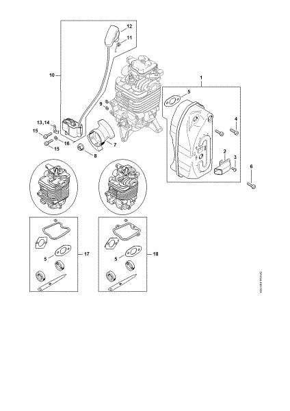 Imagen de Silenciador, Sistema de encendido BR 500