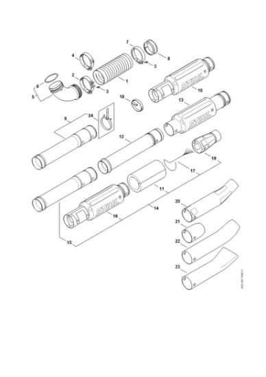 Imagen de Tubo flexible tipo acordeán, Tubo de soplar BR 500