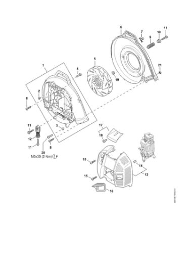 Imagen de Carcasa del ventilador, Cubierta BR 800 C-E