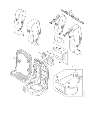 Imagen de Placa del espaldar BR 800 C-E