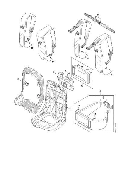 Imagen de Placa del espaldar BR 800 C-E