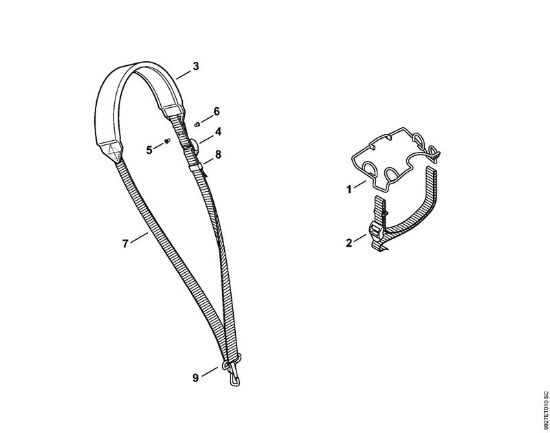 Sopladores de baterí­a (BGA) BGA 85 Cinturón de porte de la marca Stihl