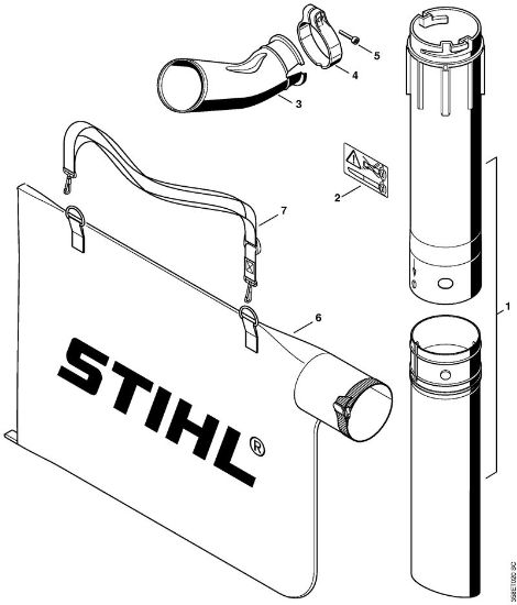 Sopladores eléctricos (BE, BGE) BE 55 Accesorí­es extra Dispositivo de aspiración de la marca Stihl