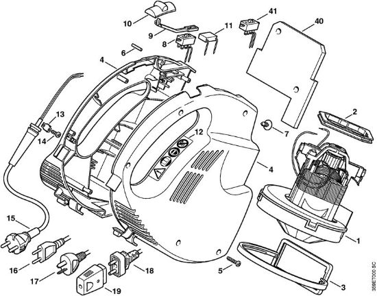 ES 40 ES 40 Motor del ventilador de la marca Stihl
