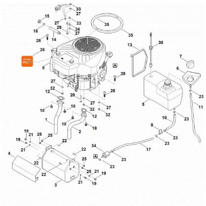 Imagen de H - Motor, depásito RT 6127.1 ZL