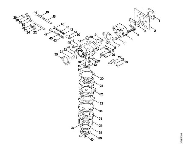 Tronzadoras (TS) TS 08 S Carburador de la marca Stihl