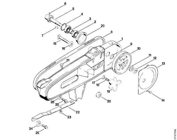 Tronzadoras (TS) TS 08 S Pieza de acople, Correa trapezoidal de la marca Stihl