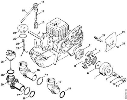 Tronzadoras (TS) TS 350 Embrague, Pieza de acople de la marca Stihl