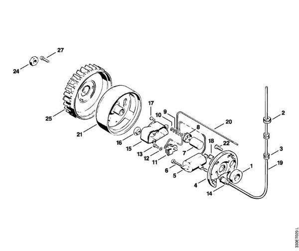 Tronzadoras (TS) TS 350 Sistema de encendido   X 13 927 613 (04.1985) de la marca Stihl