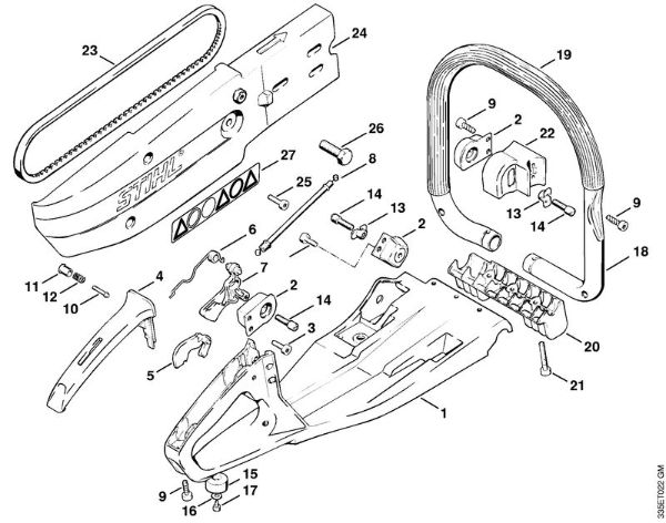 Tronzadoras (TS) TS 350 AVE Bastidor del manillar, manillar tubular de la marca Stihl