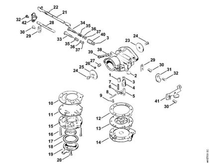 Tronzadoras (TS) TS 360 Carburador LA-S168 de la marca Stihl