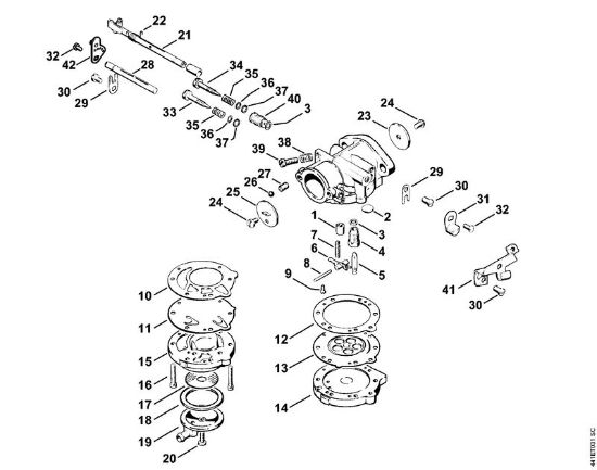 Tronzadoras (TS) TS 360 Carburador LA-S168 de la marca Stihl