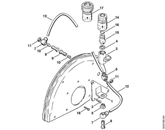 Tronzadoras (TS) TS 360 Conexión al agua (38.1995) de la marca Stihl